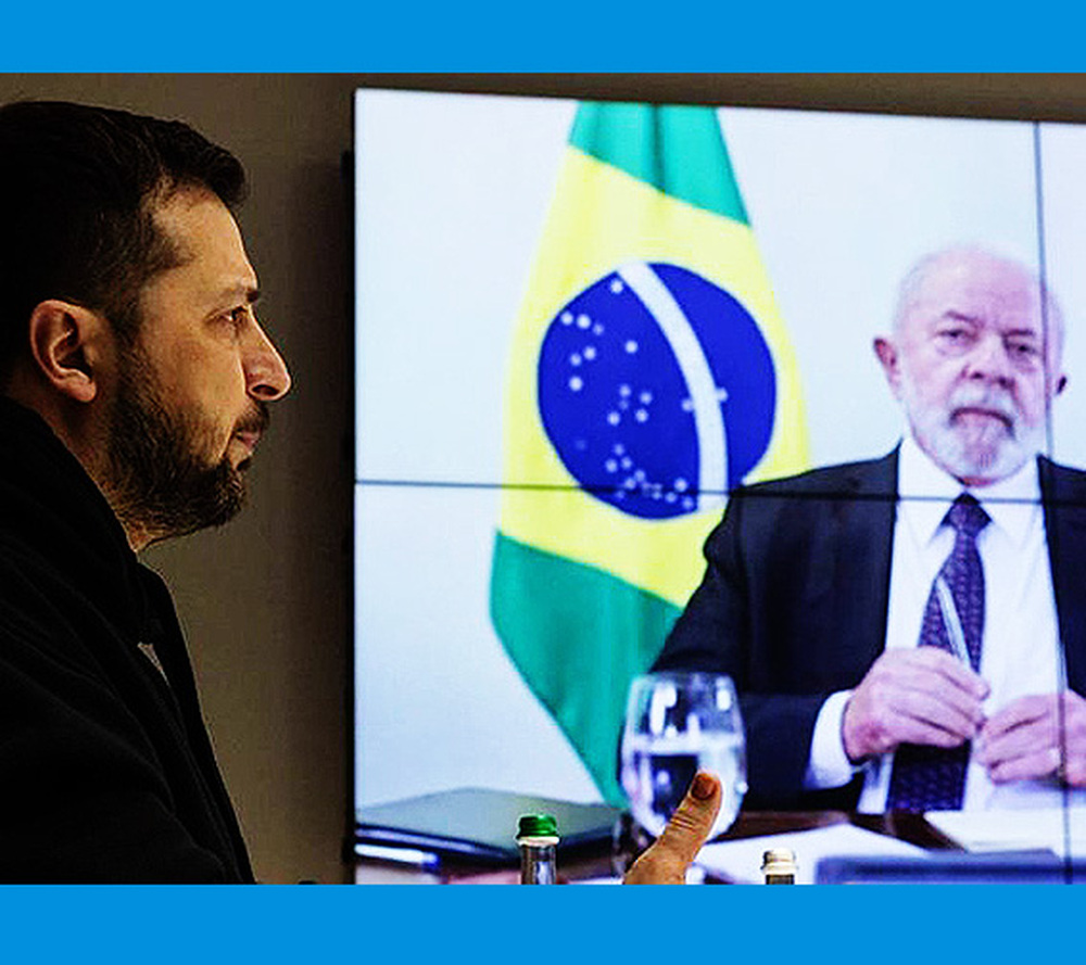 Lula falou por videoconferência com o presidente da Ucrânia Volodymyr Zelensky