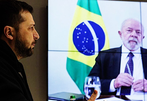 Lula falou por videoconferência com o presidente da Ucrânia Volodymyr Zelensky