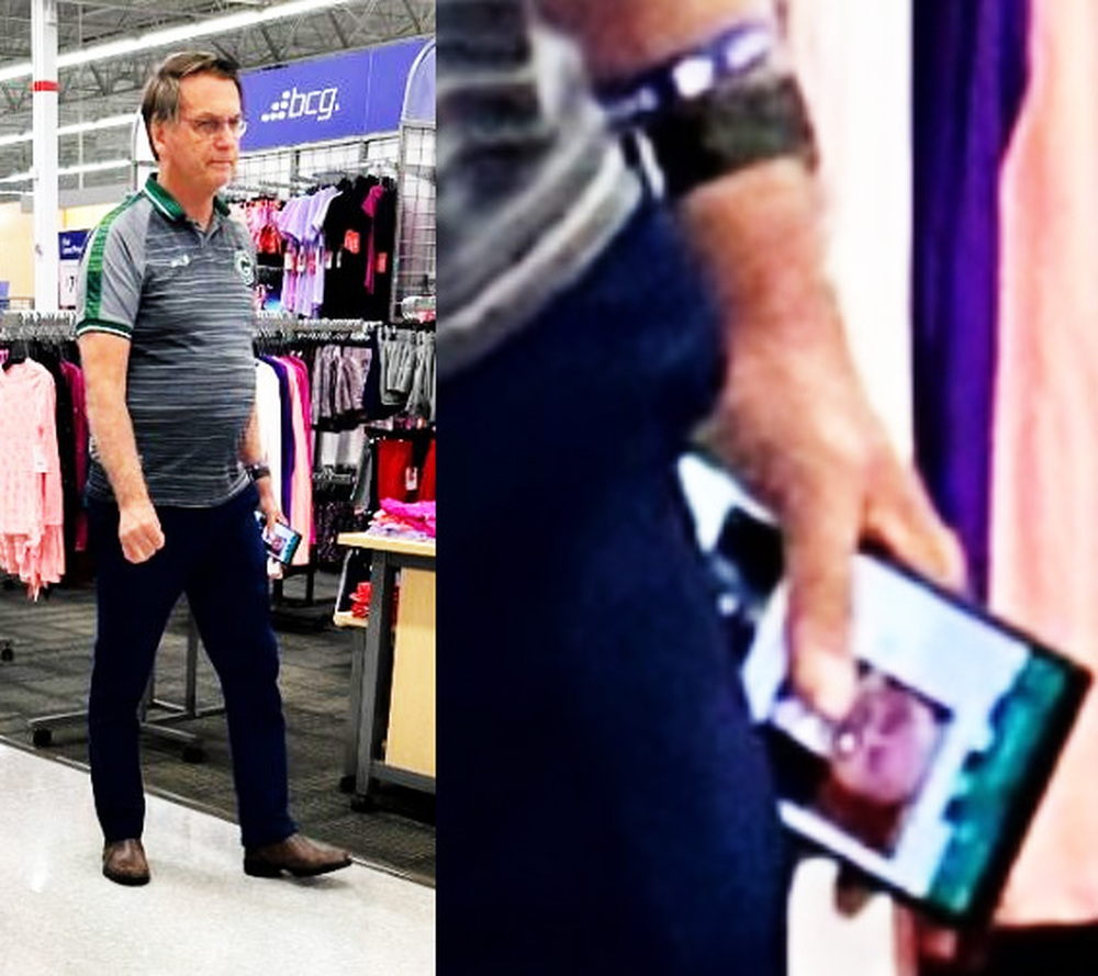 Bolsonaro passeia nos EUA com foto de Lula no WhatsApp