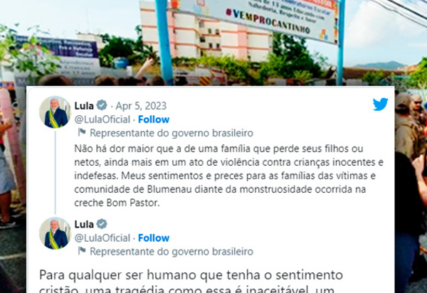 Lula se solidariza com famílias de bebês assassinados em creche: 'monstruosidade'