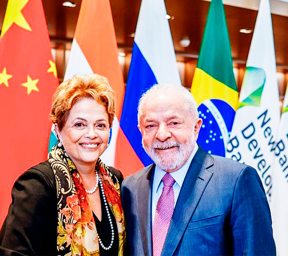 Lula destaca viés social do Banco dos Brics em posse de Dilma Rousseff