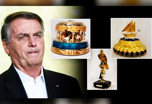 Bolsonaro incorporou a seu acervo pessoal relógio cravejado de diamantes e esculturas de ouro e prata; PF investiga