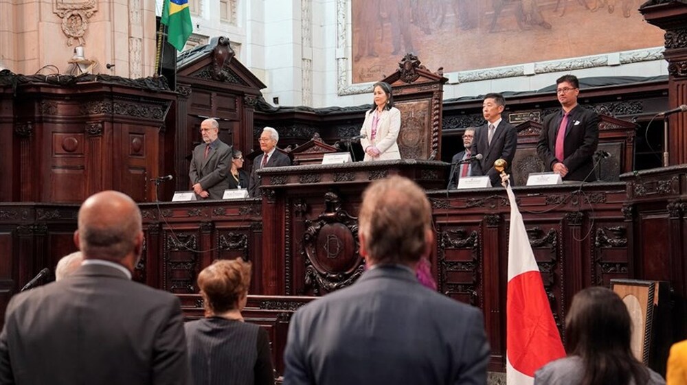 Deputada Elika Takimoto (PT), celebra os 115 anos de imigração japonesa no Brasil, em sessão solene no Palácio Tiradentes
