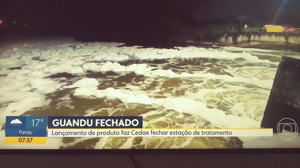 Produto jogado no rio Guandu causa falta de água para mais de 13 milhões de pessoas no Rio de Janeiro