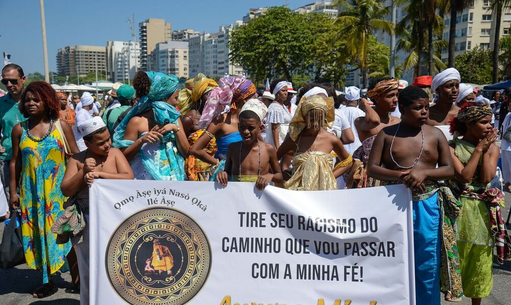 Ato em Copacabana pela liberdade religiosa lembra Mãe Bernadete