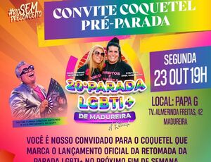 #RioSemPreconceito: convite cocktail marca lançamento oficial da retomada da parada LGBTI+