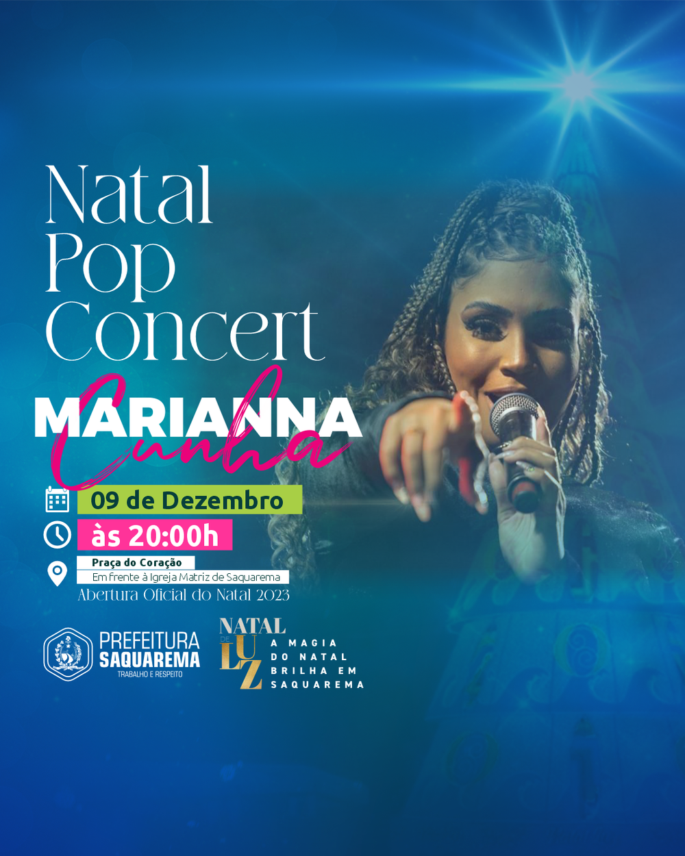 Abertura do Natal de Luz terá evento 'Natal Pop Concert' em Saquarema