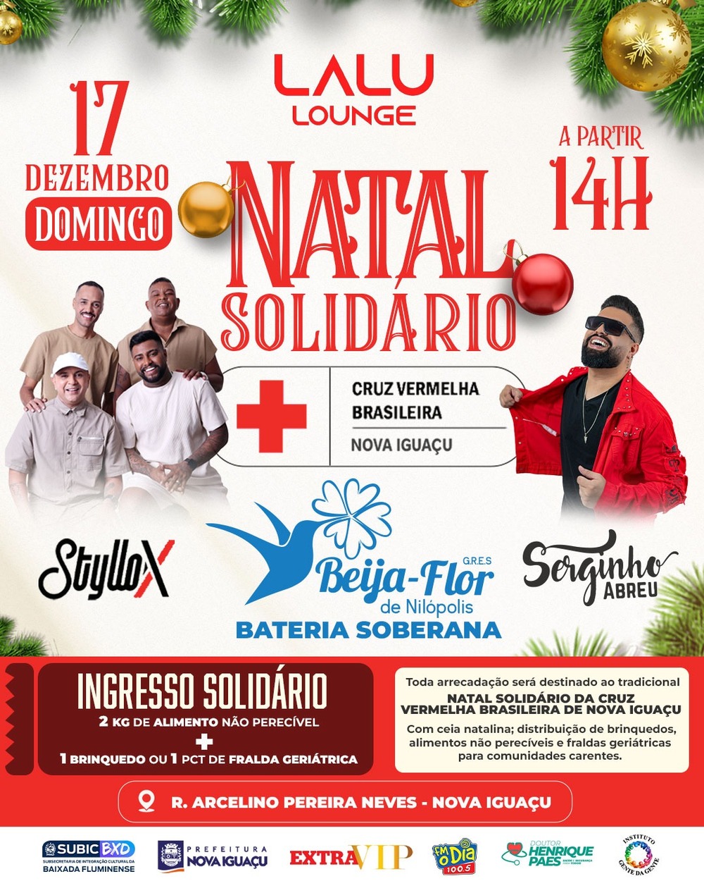 Natal Solidário da Cruz Vermelha em Nova Iguaçu reúne música, solidariedade e alegria