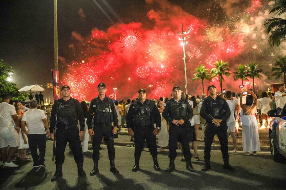 Forças de segurança do Estado garantem um Réveillon seguro em Copacabana