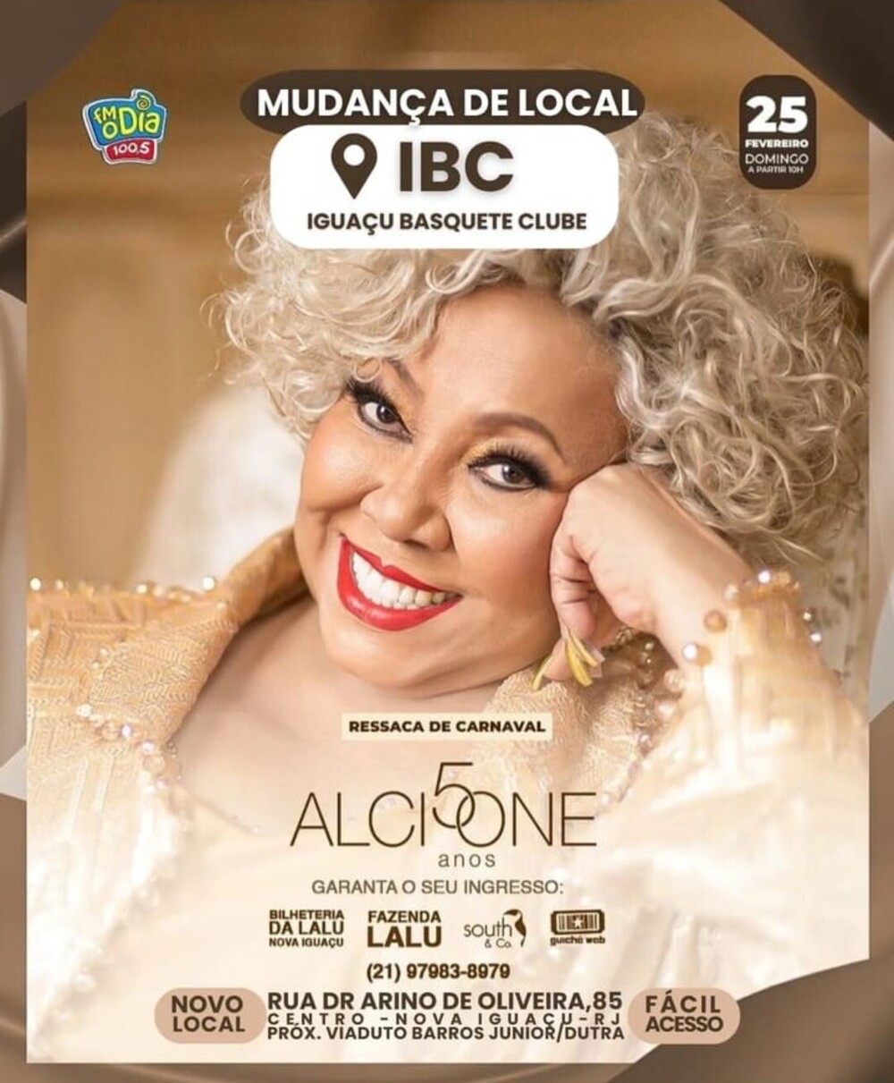 Alcione: a Marrom promete incendiar Nova Iguaçu em show memorável no IBC dia 25