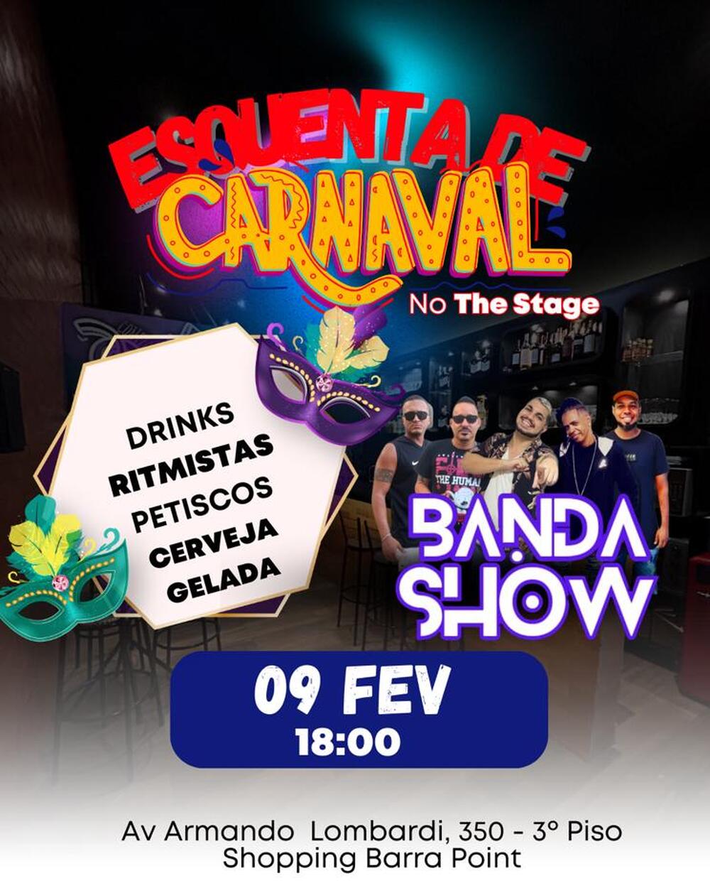 Esquenta de Carnaval agita o The Stage Drinkeria para dar início à folia