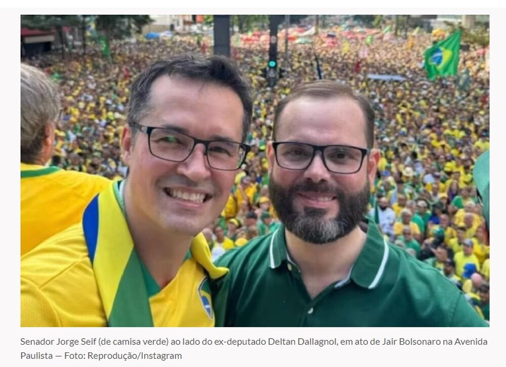 DOS COFRES PÚBLICOS: Senado gastou R$ 32 mil para Jorge Seif participar de ato de Bolsonaro