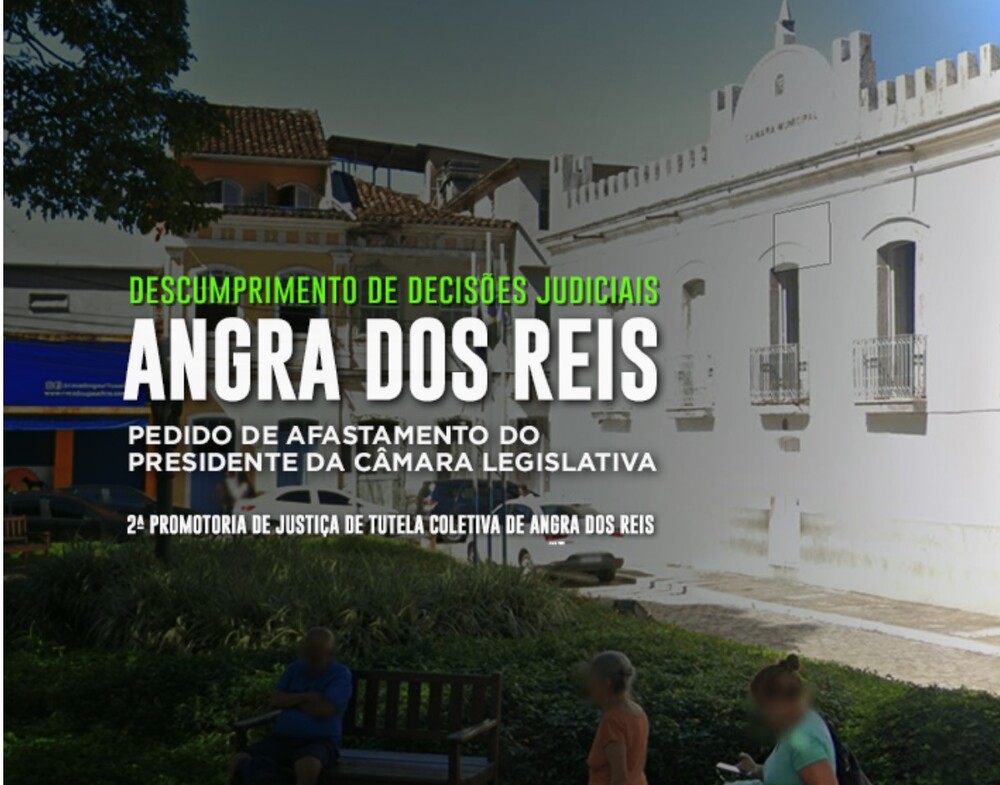 MPRJ requer afastamento do presidente da Câmara de Angra dos Reis por descumprir ordens judiciais