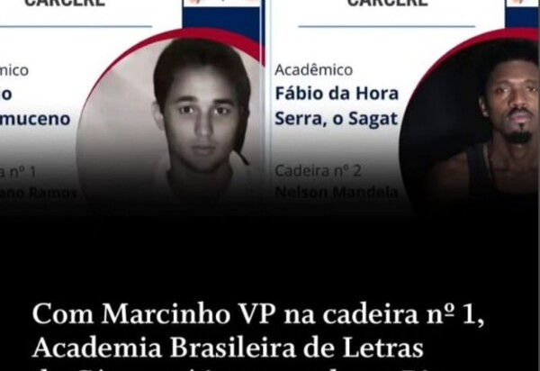 Literatura atrás das grades: a inusitada Academia Brasileira de Letras do Cárcere nomeia Marcinho VP para ocupar a cadeira nº 1 