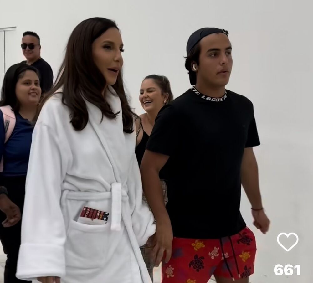 Ivete Sangalo traz o filho Marcelo para show de Madonna