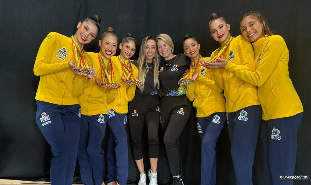 Ginástica Rítmica fatura 1º ouro de 2024 em etapa da Copa do Mundo