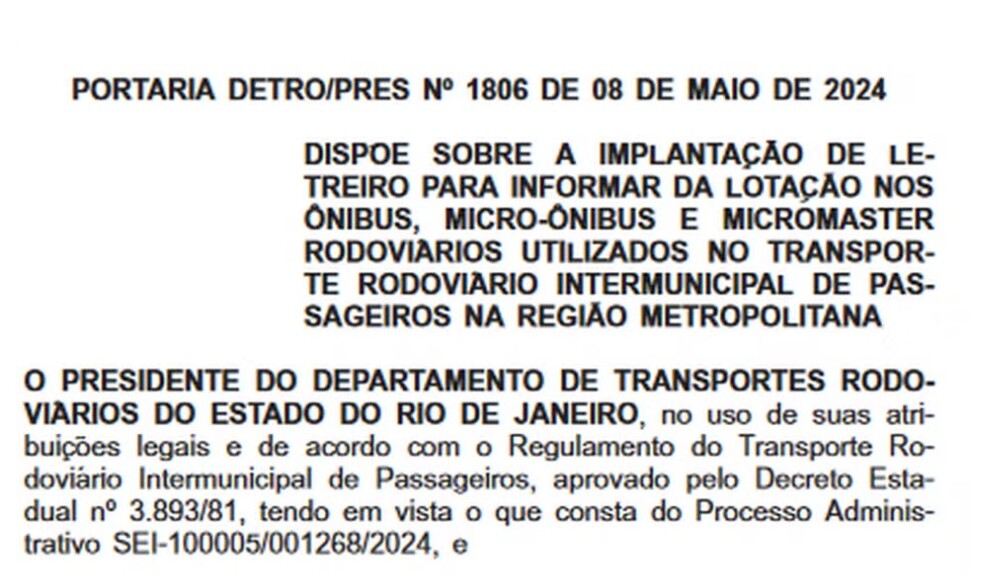 Ônibus do RJ deverão informar em letreiro quando estiverem lotados