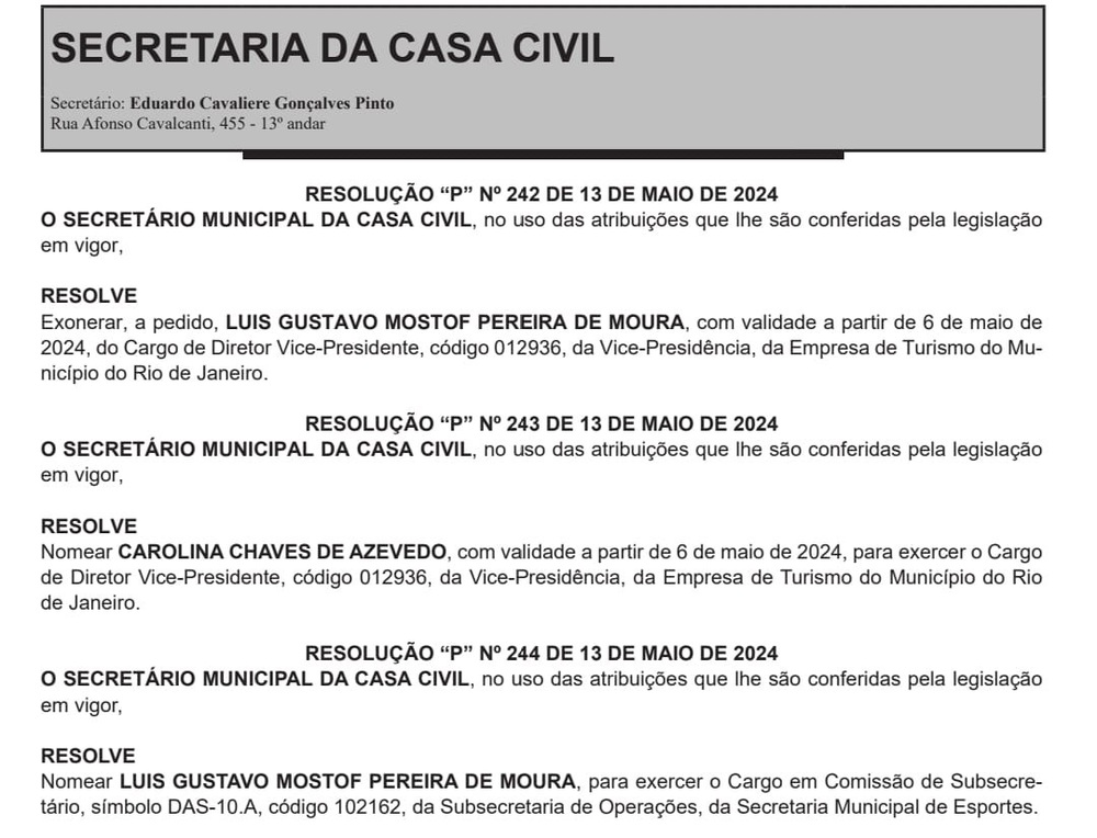 Eduardo Paes encerra conflito na Riotur e exonera de Gustavo Mostof da vice-presidência