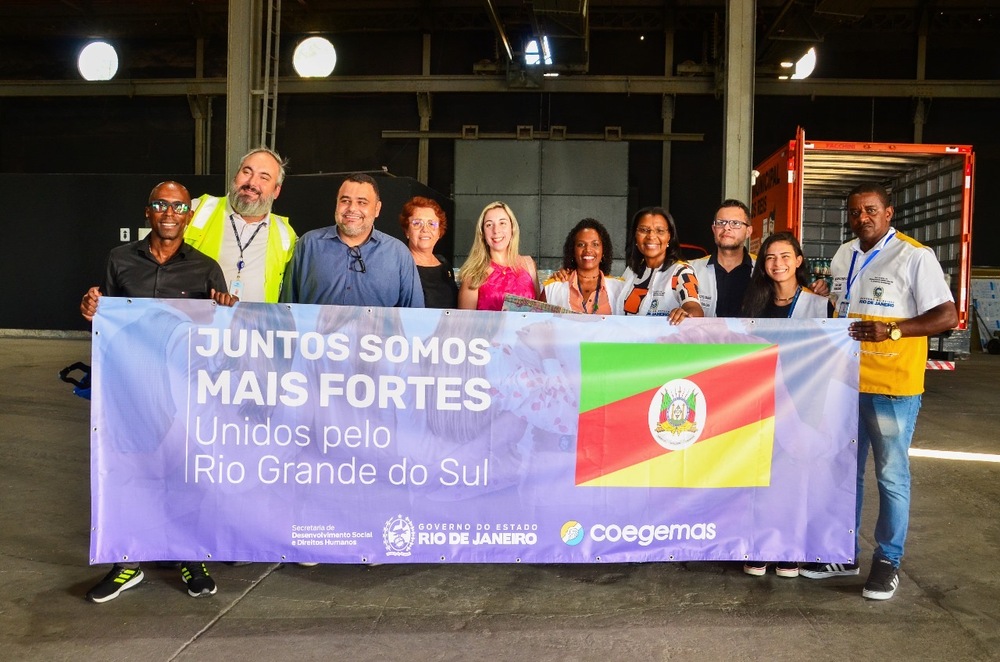 Secretaria de Desenvolvimento Social e Direitos Humanos do Governo do Estado do Rio entrega doações para Rio Grande do Sul