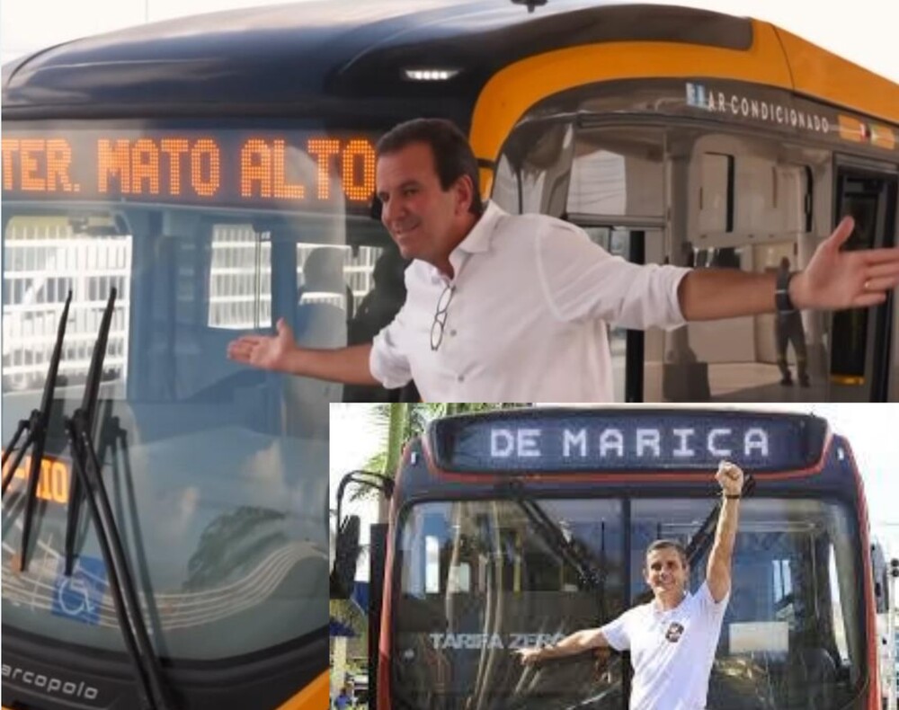 Improbidade administrativa: Paes repete gesto que fez MP acionar Fabiano Horta por uso indevido de imagem em serviço público de transporte