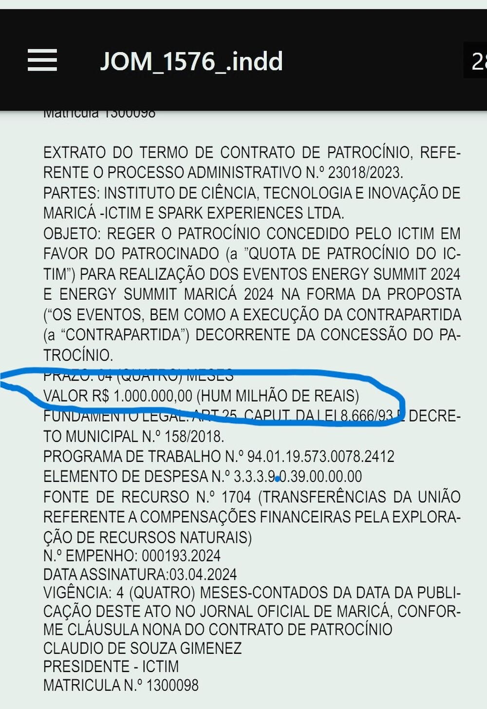Prefeitura de Maricá joga dinheiro público no ralo com patrocínio milionário para evento de energia na Barra da Tijuca