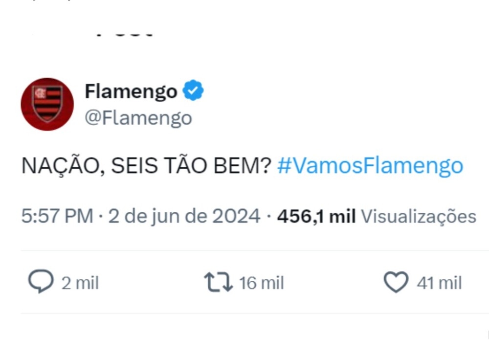 Flamengo provoca o Vasco nas redes sociais após goleada