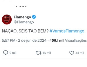 Flamengo provoca o Vasco nas redes sociais após goleada