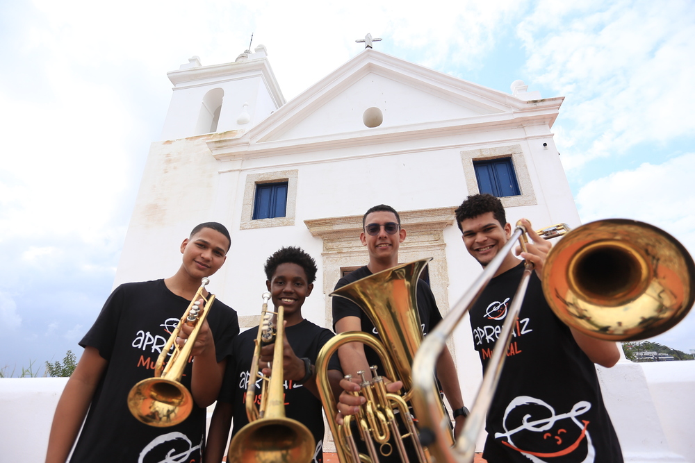 Quinteto de Metais do Aprendiz Musical se apresenta na Ilha da Boa Viagem