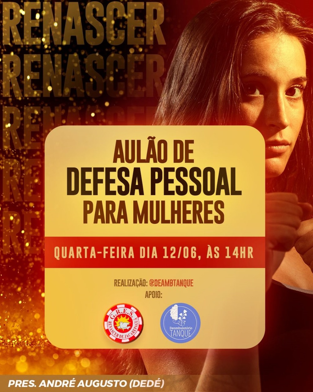Renascer de Jacarepaguá terá aulão gratuito de Defesa Pessoal para Mulheres no dia 12 de junho