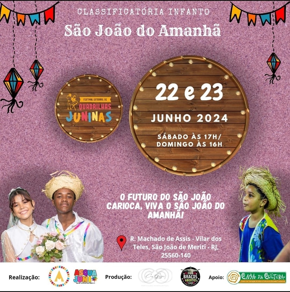 Concurso de quadrilhas  AsquaJuni e AquaRio agita São João de Meriti