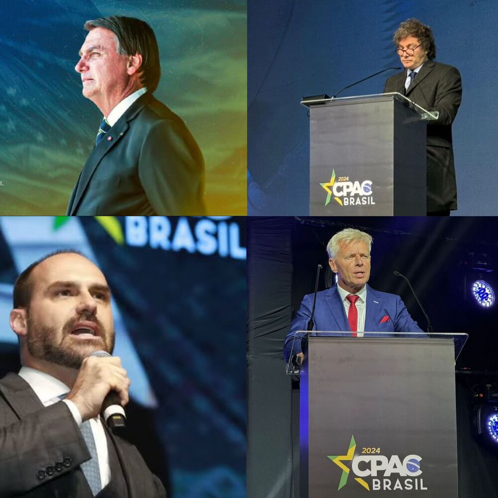 Discurso Histórico do Presidente Argentino Javier Milei, Jair Bolsonaro, Eduardo Bolsonaro e o Deputado do Parlamento Europeu Rob Roos no CPAC Brasil 2024