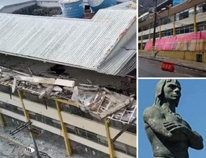 Shopping das Galinhas: Desmoronamento de parte da edificação na terra de Arariboia