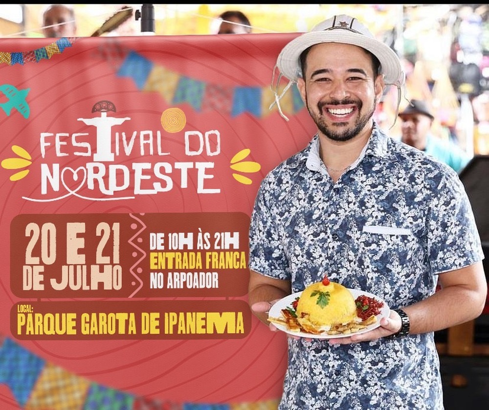 Festival do Nordeste leva culinária e música para o Arpoador nos dias 20 e 21 de julho