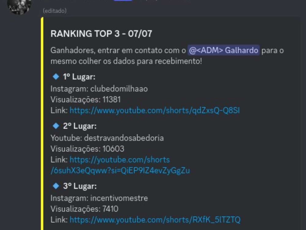 Canal no Discord Promete até R$ 7 Mil para Quem Inundar Redes com Vídeos de Pablo Marçal e Renato Cariani