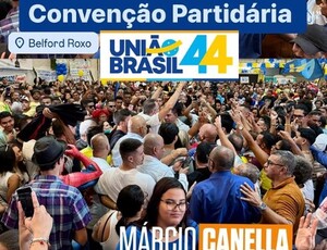 União Brasil confirma candidatura de Marcio Canella para a Prefeitura de Belford Roxo