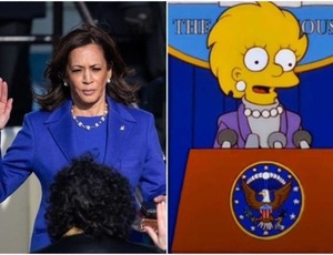 Previsão de 'Os Simpsons' se torna realidade? Episódio de 2000 mostra Lisa Simpson como presidente com roupa semelhante à de kamala harris