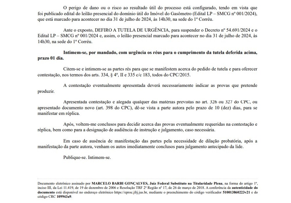 Estádio do Flamengo: Justiça suspende leilão de terreno do Gasômetro