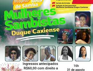 Em Duque de Caxias tem protagonismo feminino preto em Roda de Samba.