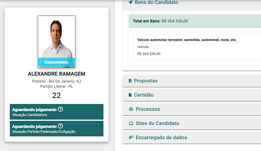 Comparação de Patrimônios: Delegado Ramagem possui apenas 1 carro e é pobre perto de outros pré-candidatos