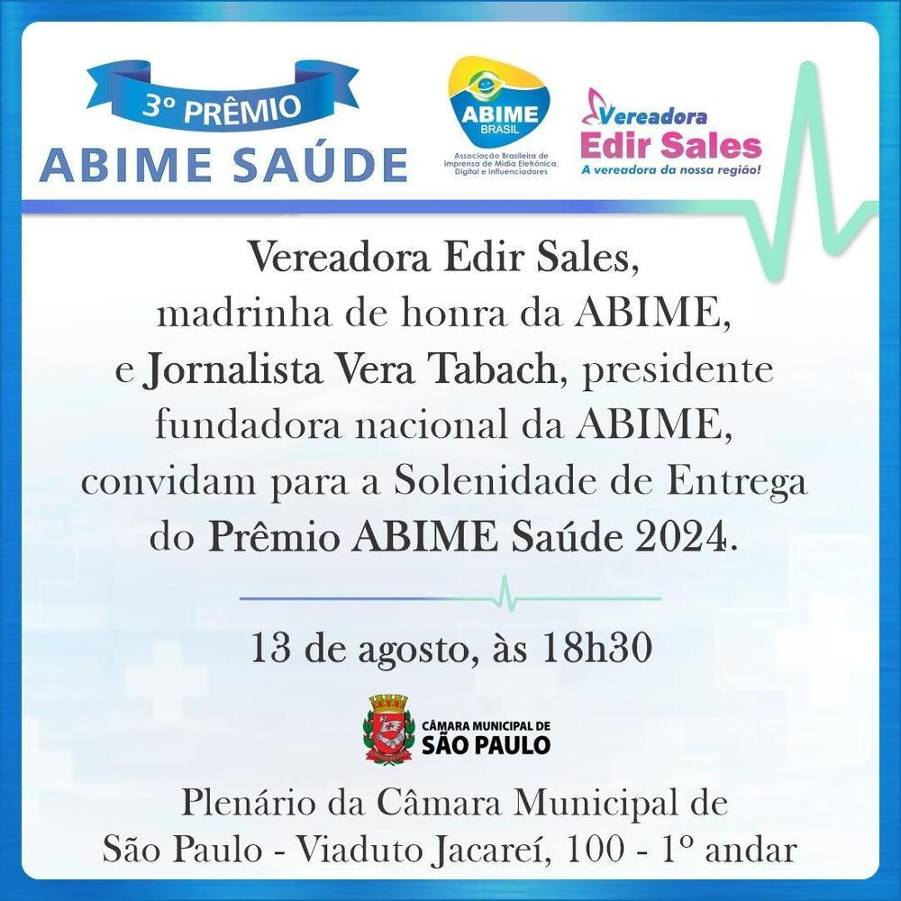 III Prêmio ABIME Saúde 2024 Reconhece Excelência na Promoção da Saúde