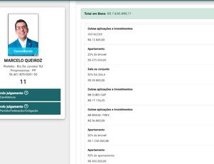Marcelo Queiroz declara ser o mais rico entre os candidatos do Rio, enquanto Tarcísio Motta conta os trocados da carteira