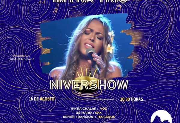 Aniversário da cantora Imyra Chalar será no dia 16 de agosto, às 20:30, no Deck Lagoa (Rua Fonte da Saudade, n. 187 - Lagoa).