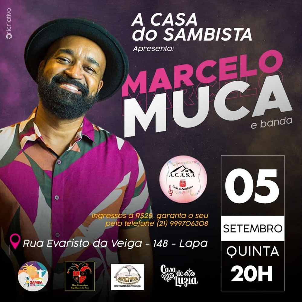 Casa de Luzia Recebe Happy Hour em Prol dos Sambistas com Show de Marcelo Muca