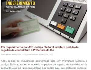 MP-RJ faz 'ctrl+c, ctrl+v' e comete FAKE NEWS no seu site Oficial: Candidato 'Gordinho do Bolsonaro' fica na saia justa