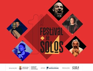 1º Festival de Solos de Niterói, promovido pela Scuola di Cultura, apresenta gratuitamente cinco monólogos teatrais