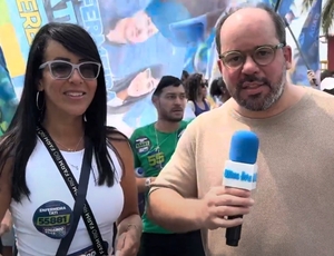 Enfermeira Tati reforça compromisso com a saúde em caminhada ao lado de Eduardo Paes