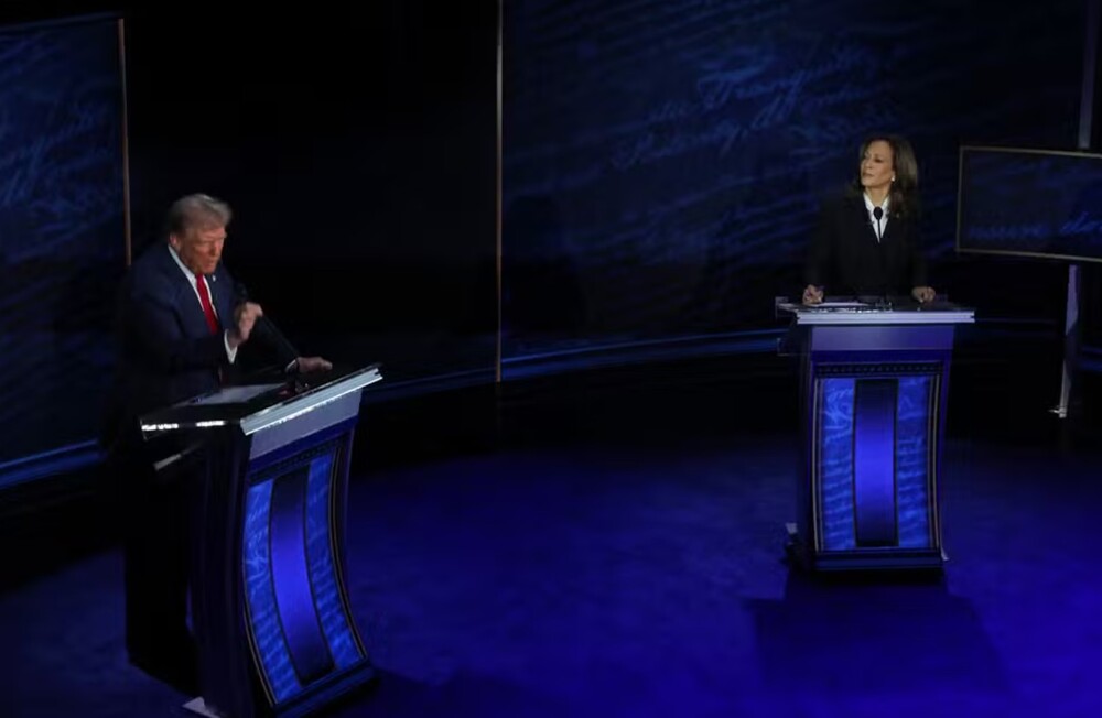 Kamala e Trump trocam ataques sobre aborto, economia e imigração em debate marcado por provocações e desmentidos