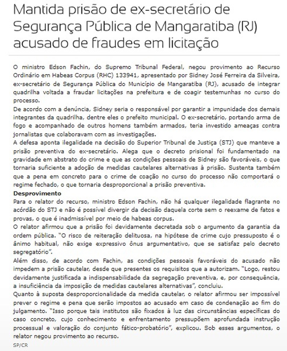 Prefeitura de Três Rios Adere a Ata de Registro de Preços de Empresa Ligada a Esquema de Fraudes e Condenado por Crimes Graves