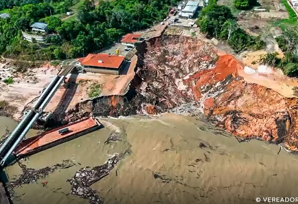 Porto em Manacapuru, no Amazonas, desaba em meio a obras