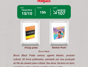 Bruno Black retorna a Brasília com o projeto 'Poesia e Tals' para lançamento de novos livros no Bar Beirute